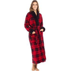 Alexander Del Rossa Men & (women) Warm Winter Fleece Robe, Plush Bathrobe Sm/Med